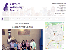 Tablet Screenshot of belmontvetcentre.com.au